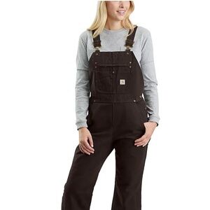 Carhartt WOMEN'S INSULATED BIBS - RELAXED FIT - WASHED DUCK - WARMEST RATING NWT
